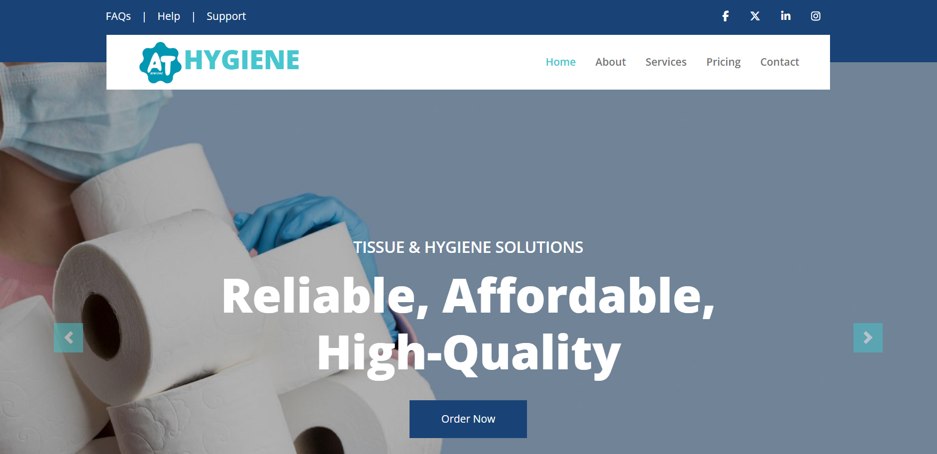 All Things Hygiene – Cleaning & Sanitation Company Website
